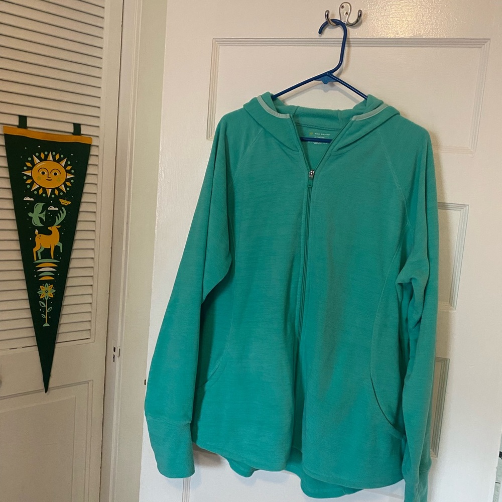 Tek Gear Turquoise Fleece Zip Up Hoodie
